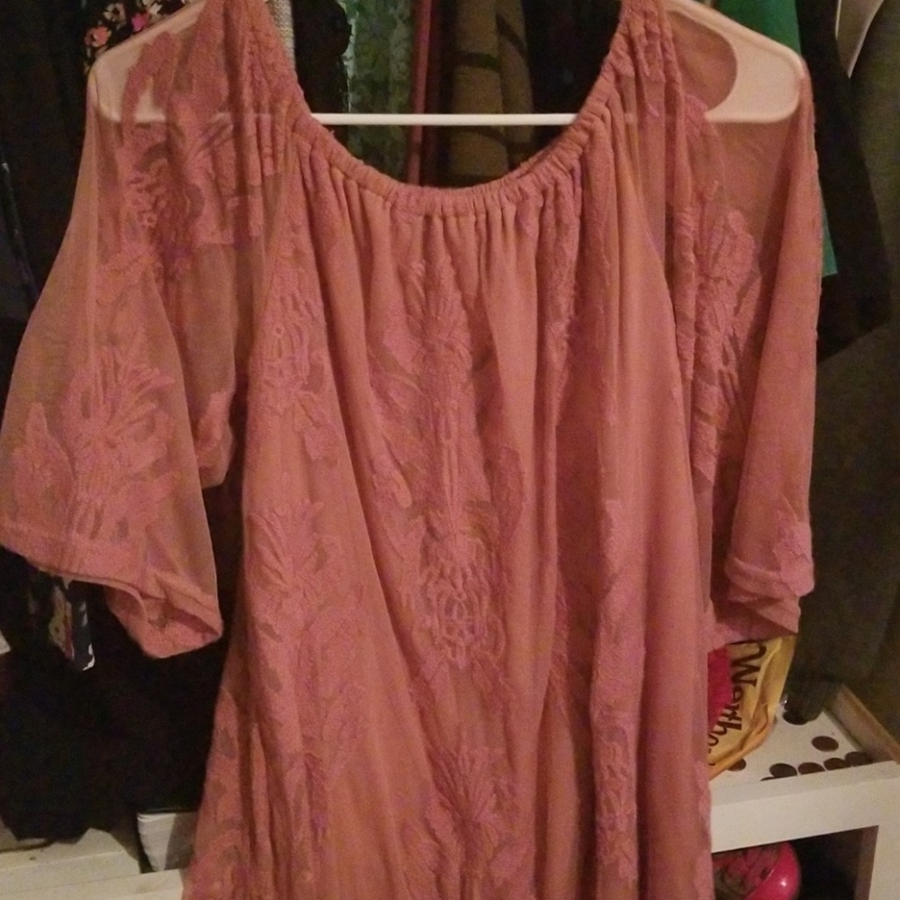 Pink lace dress